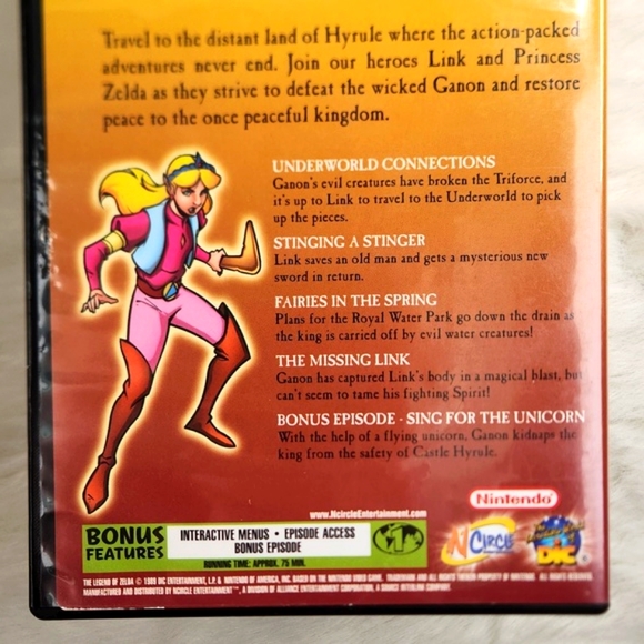 THE LEGEND OF ZELDA DVD 5 EPISODES 1989 FAIR condition - Picture 4 of 11